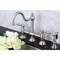 Kingston Brass KS3798GLBS Restoration Bridge Kitchen Faucet W/ Brass Sprayer, Nickel KS3798GLBS - alternate 3